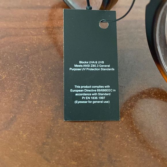 ZeroUV Brown Turquoise ￼Clear Round Eyeglasses UVA & UVB Women New with Tag - Picture 7 of 8